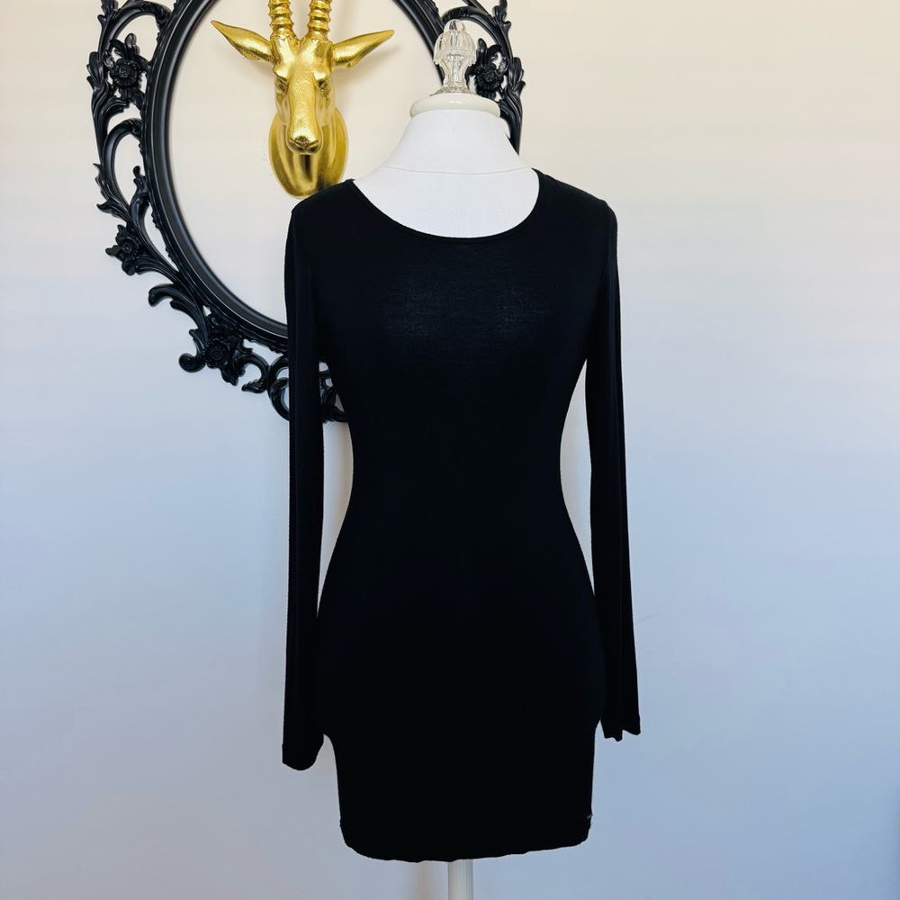 Obey Propaganda Black Long Sleeve Fitted Dress